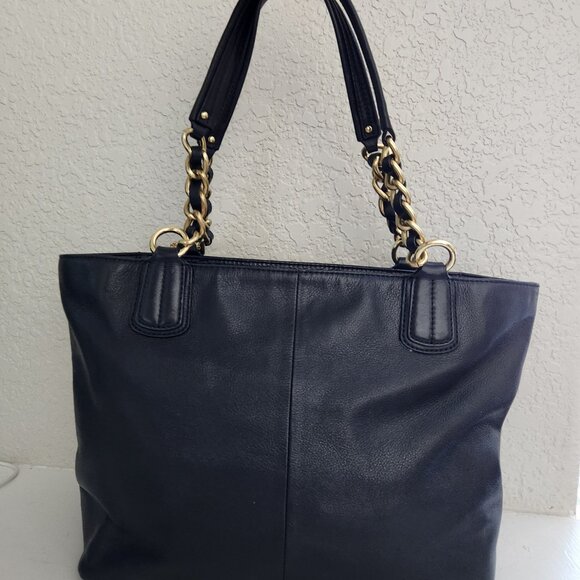 Euc Coach Madison Black Leather Y2k Shoulder Bag Tote - Picture 4 of 14